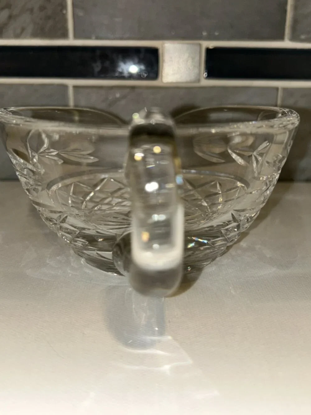 Waterford Crystal Glandore Gravy Boat, retired, 2.5